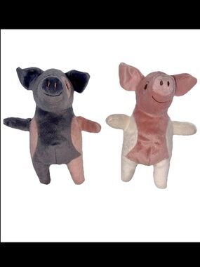 2 IKEA Kelgris Plush Pig Piglet Embroidered Toy Stuffed Animal 002.980.05 Pink